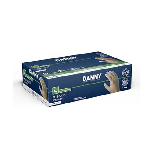 Luva Danny Vinil com Amido Transparente M CA 21120 com 100u