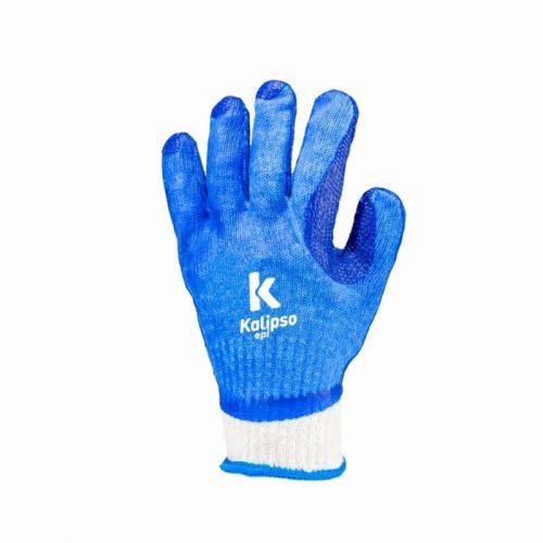 LUVA KALIPSO ALGODAO LATEX BLUEGRIP AZUL CA 38091
