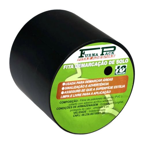 Fita Furnapack Demarcação Solo 100MMX30M Preta
