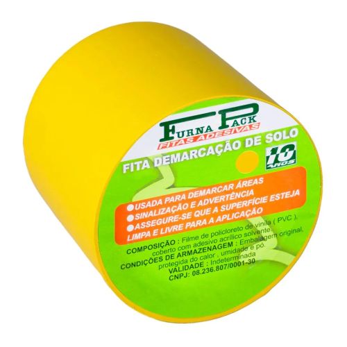Fita Furnapack Demarcação Solo 100MMX30M Amarela