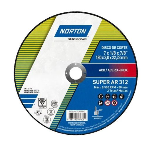 Disco Norton Corte 7"X1/8"X7/8" AR 312
