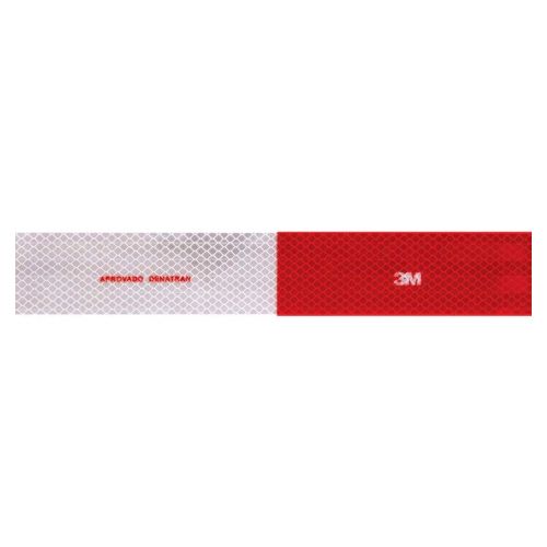 Fita Refletiva 3M Lateral Direito 50X305MM Branca E Vermelha