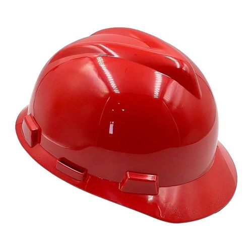 Capacete MSA com Carneira Pushkey Vermelho CA 498