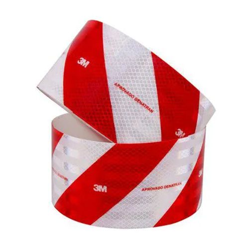 Fita Refletiva 3M Lateral Esquerdo 50X305MM Branca Vermelha