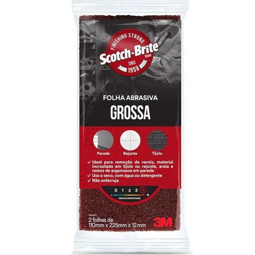 Folha 3M Abrasiva Scotch 110X225MM VM Grossa