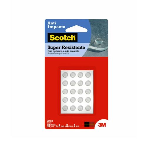 Protetor 3M Anti Impacto Pequeno Scotch Redondo 20 Unidades