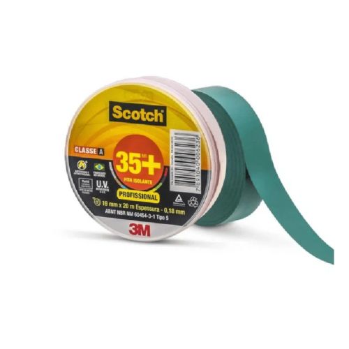 Fita 3M Isolante 19MMX20M 35+ Verde