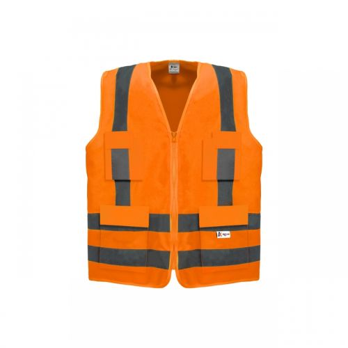 Colete Kalipso Reflexivo com 4 Bolsos XG Laranja