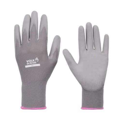 Luva Volk Nylon Pu Tatil Cinza P CA 30511