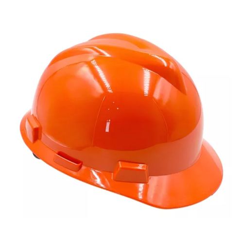 Capacete MSA com Carneira Faz Trac Laranja CA 498