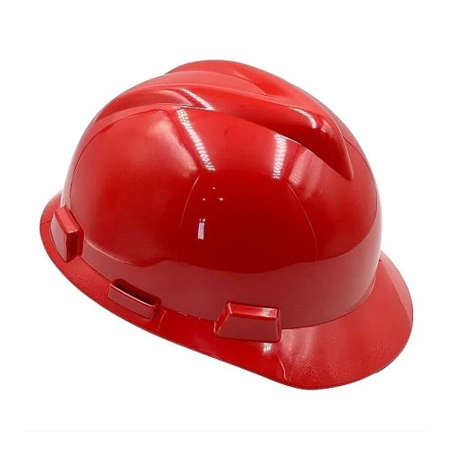 Capacete MSA com Carneira Faz Trac Vermelho CA 498