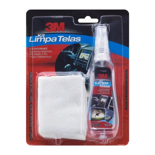 Limpador 3M Alta Performance Kit Limpa Telas Flanela 100ML